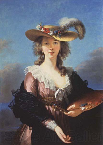Elisabeth-Louise Vigee-Lebrun Self-Portrait in a Straw Spain oil painting art
